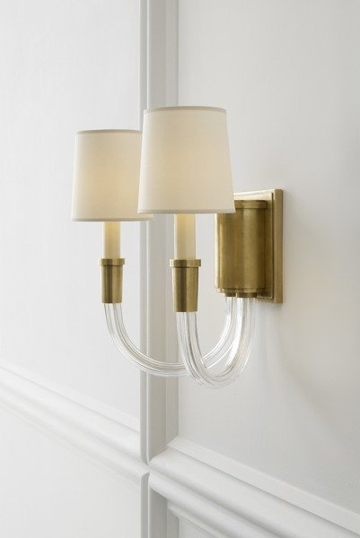 Vivian Double wall lamp by Thomas O'Brien