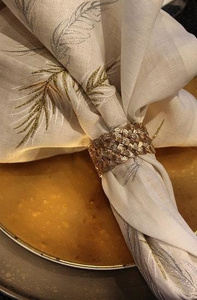 L'Objet Braid napkin ring set
