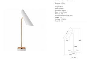 Lampa stołowa Aerin Franca Single  