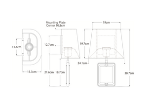 Henri Framed Jewel wall lamp designed by Suzanne Kasler