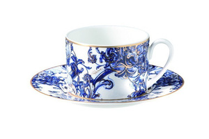 Set of six Roberto Cavalli Home tea cups, from the Azulejos collection 