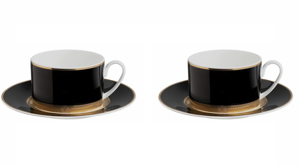 Set of two teacups Roberto Cavalli Home from the Python Black collection