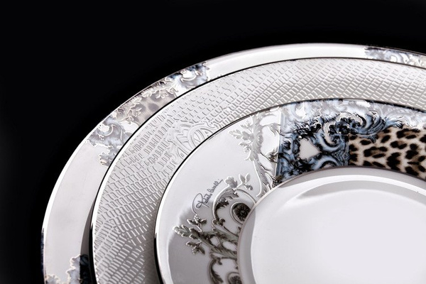 Set of six Roberto Cavalli Home tea cups, from the Palazzo Pitti collection