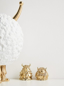 Niki and Simon L'Objet salt and pepper shakers, from the Haas Brothers Gold collection