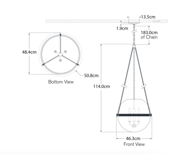Lampa wisząca Reese 18" Globe Marie Flanigan