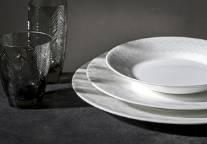 Missoni Home rice bowl, from the Zig Zag White collection