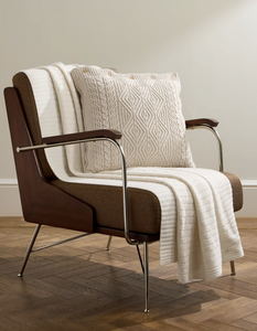 Ralph Lauren Home cashmere blanket from the Cable Cashmere (cream) collection