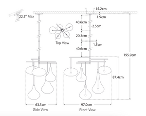 Lomme XL chandelier designed by Champalimaud