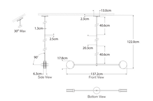 Lampa wisząca Melange 54" projektu Kelly Wearstler