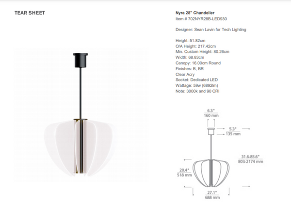 Sean Lavin Nyra 28 chandelier