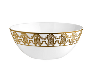 Zestaw sześciu miseczek do zupy Roberto Cavalli Home, z kolekcji Monogram Gold