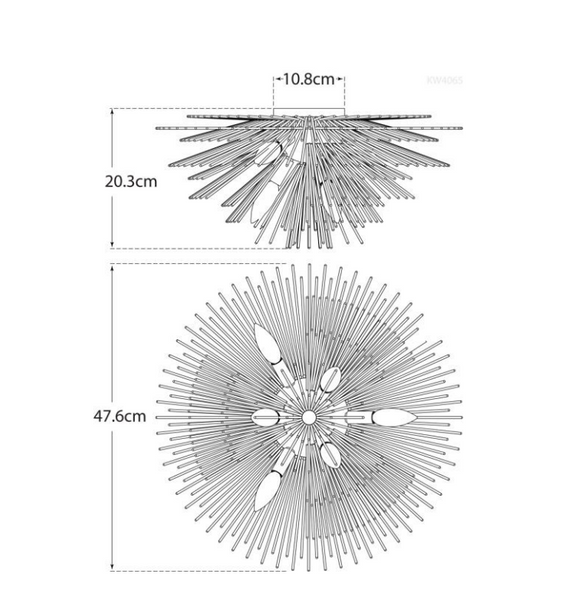 Plafon Strada Small projektu Kelly Wearstler marki Visual Comfort