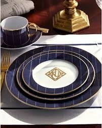 Talerz sałatkowy Ralph Lauren Home, z kolekcji Ascot