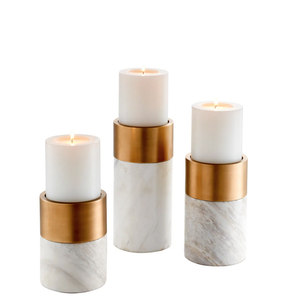 Set of three Sierra candle holders from Eichholtz 