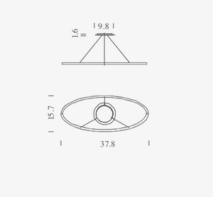 Ellisse Minor pendant lamp by Nemo Lighting