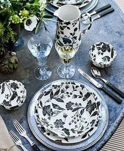 Ralph Lauren Home x Burleigh Faded Peony Pasta Plate (Indigo)