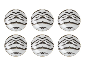 Set of six Roberto Cavalli Home bread and butter plates from the Tiger collection