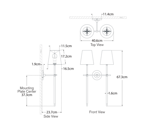 Kinkiet Bryant Large Double projektu Thomas O'Brien
