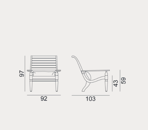 Jeko 26 armchair by Gervasoni 1882
