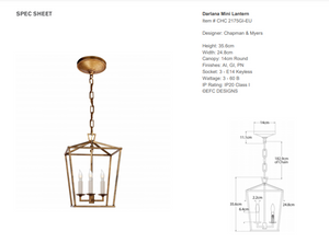 E pendant lamp.F Chapman Darlana Mini Visual Comfort brand