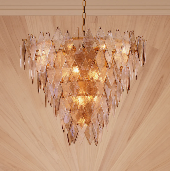 Rhombus L chandelier by Eichholtz