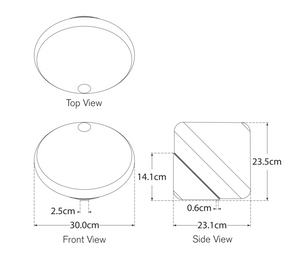 Lampa stołowa akumulatorowa Coast 12” projektu Wat marki Visual Comforterford 