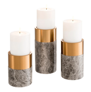 Set of three Sierra candle holders from Eichholtz 