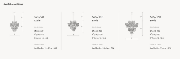 Żyrandol Etoile 575/70 marki Italamp