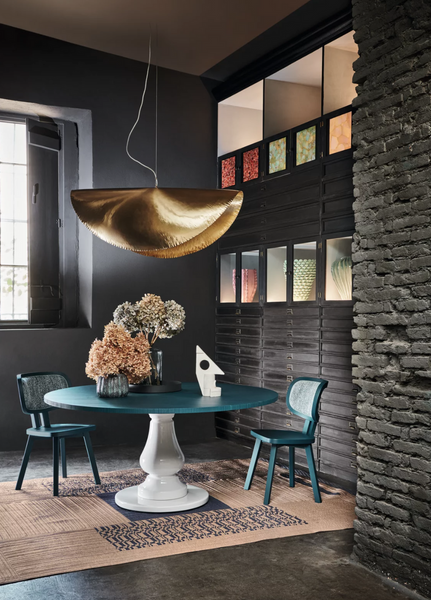 Brass 96 pendant lamp in gold by Gervasoni 1882