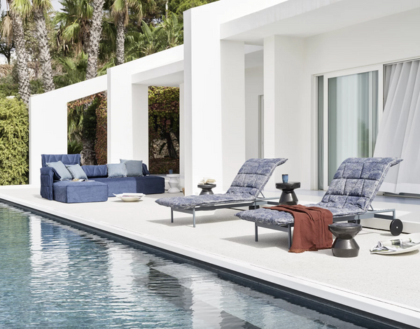 Flair reclining lounger by Gervasoni 1882