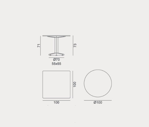 Jeko 35 table by Gervasoni 1882
