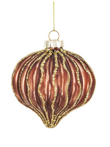 Christmas ornament - brown heart bauble