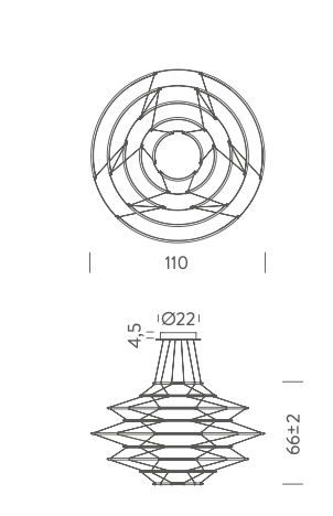 Żyrandol Drop 9 marki Nemo Lighting