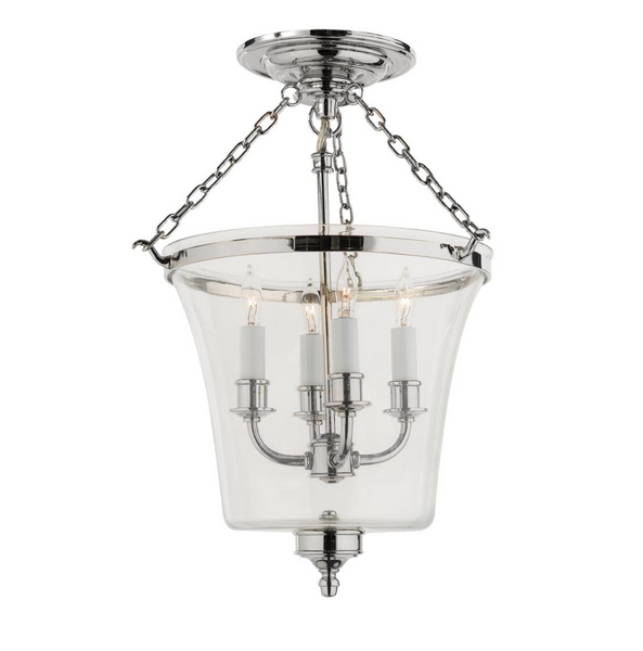 Sussex Semi-Flush Bell Jar Lantern by Chapman & Myers