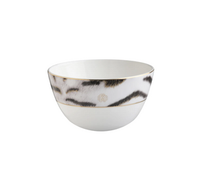 Set set of six Roberto Cavalli Home rice bowls from the Tiger collection.