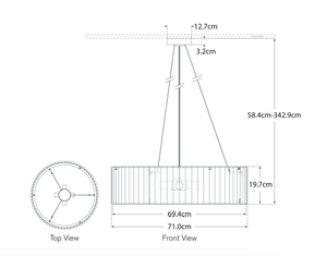 Lampa wisząca Palati Large projektu Ian K.Fowler marki Visual Comfort