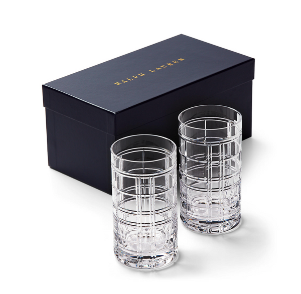 Ralph Lauren Home Hudson Crystal Set of Two Glasses