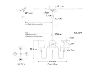  Thomas O'Brien Vendome Small Chandelier