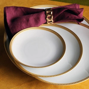 L'Objet bread & butter plate, from the Neptune Gold Fillet collection
