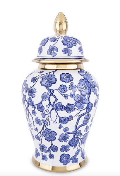 XXL vase with gold decoration