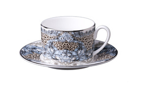 Set of six Roberto Cavalli Home tea cups, from the Palazzo Pitti collection