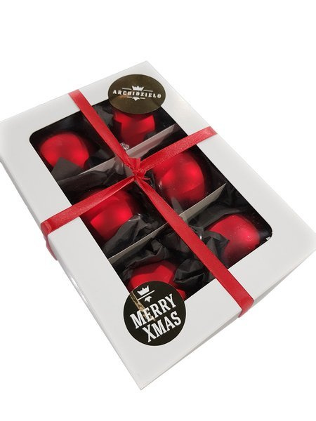 Christmas bauble in red matte color