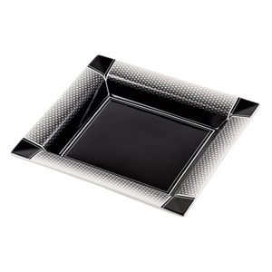 Tray Four Black Square