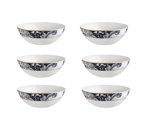 Set of six soup bowls from the Roberto Cavalli Home Azulejos collection
