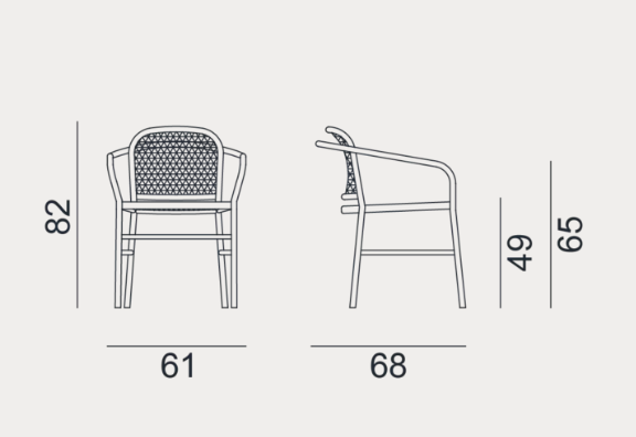Colette 26 garden chair by Gervasoni 1882