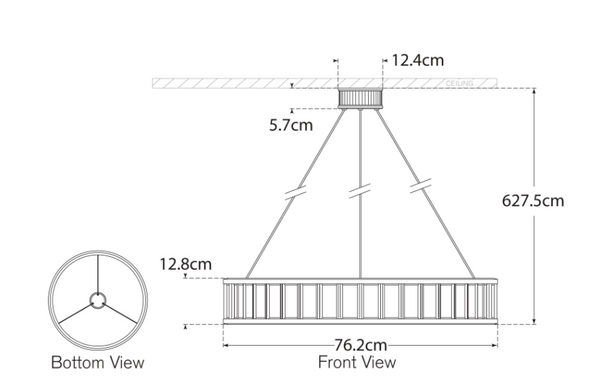 Żyrandol Iterna 30" projektu Chapman & Myers marki Visual Comfort