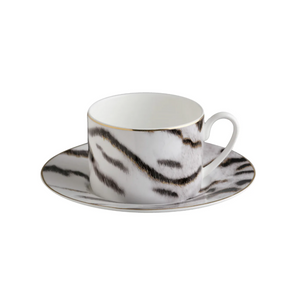 Set of six Roberto Cavalli Home tea cups from the Tiger collection