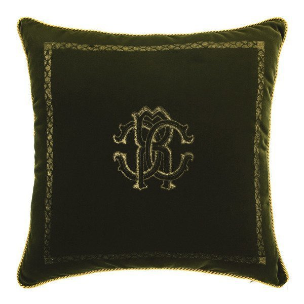Poduszka dekoracyjna Roberto Cavalli Home Interiors ciemna zieleń