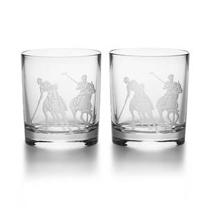Set of two Ralph Lauren Home crystal glasses, Garrett