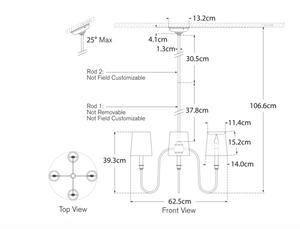  Thomas O'Brien Vendome Small Chandelier